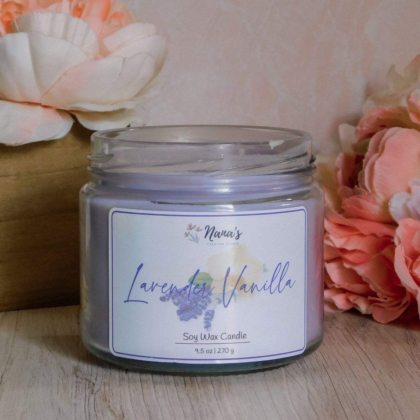 Lavender Vanilla Candle - Nana's Creative Studio