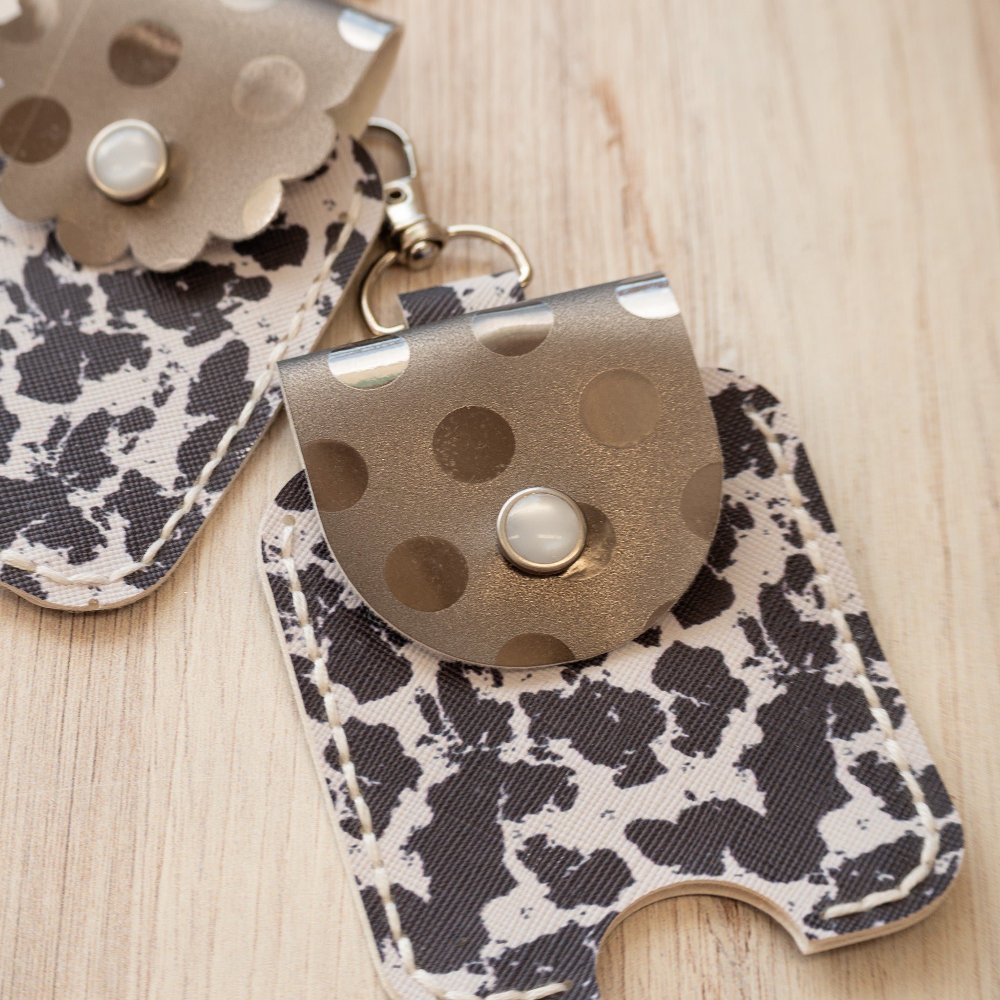 Cow Print Hand Sanitizer Holder