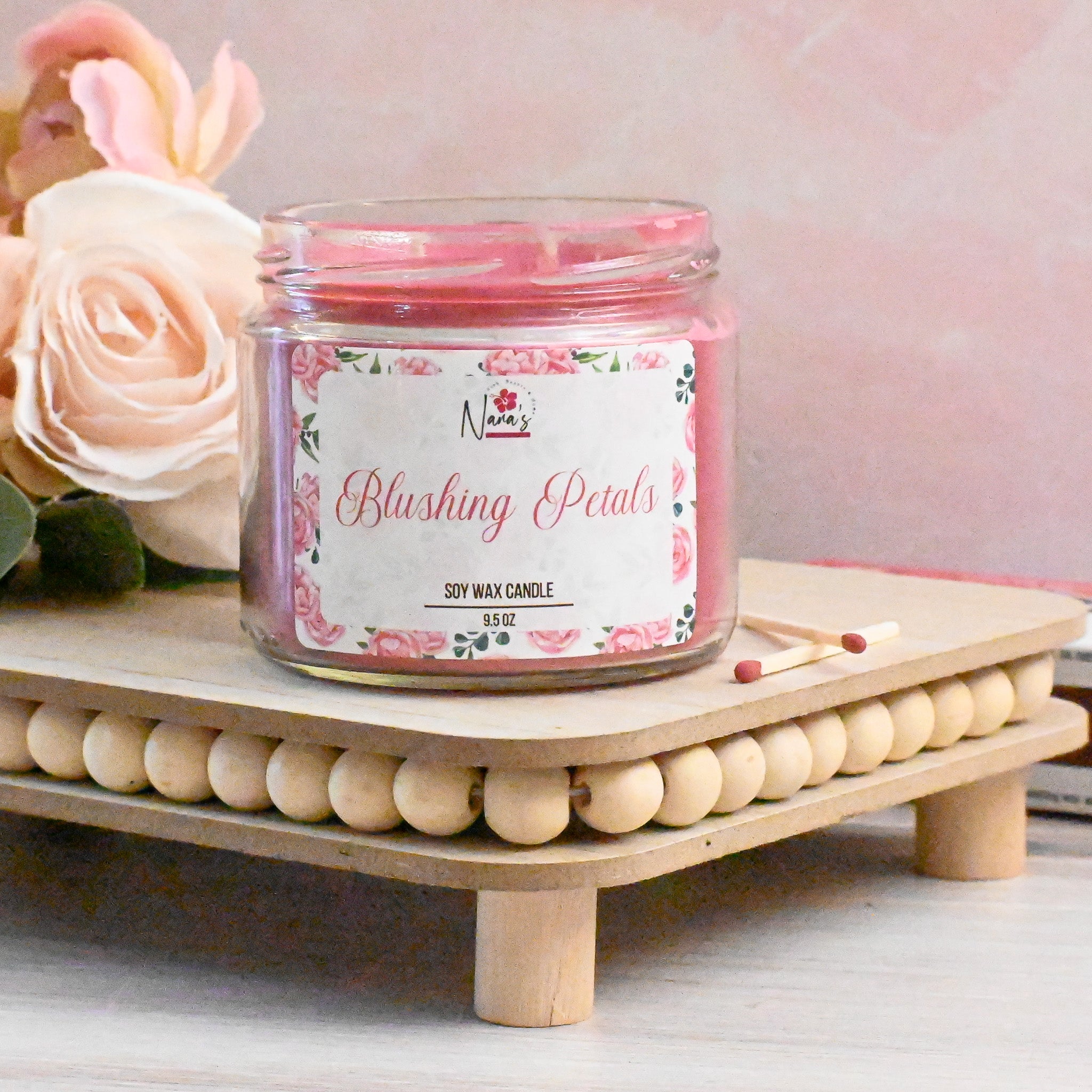 American Soy Wax Candle: Blushing Petals