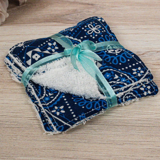 Blue Paisley Facial Scrubbies