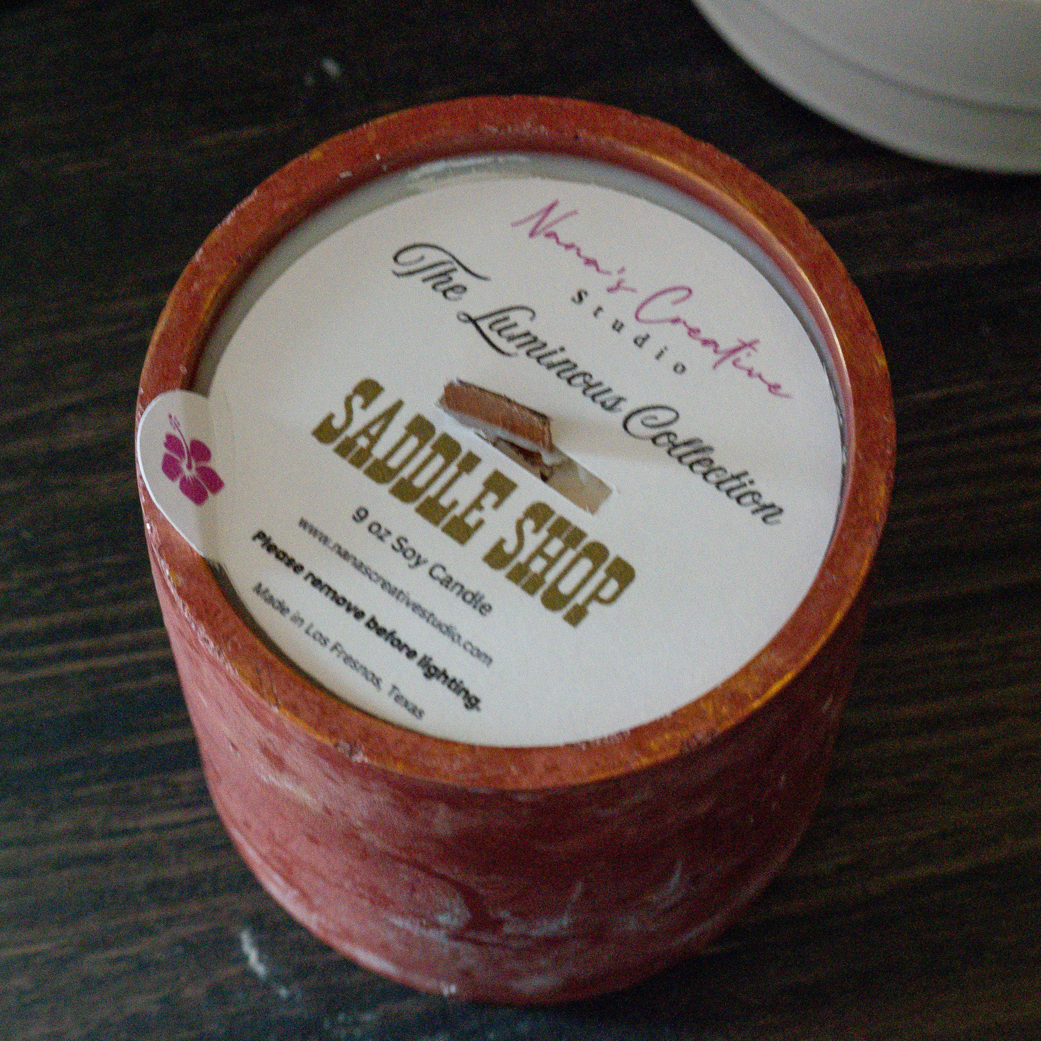 Saddle Shop Cement Candle