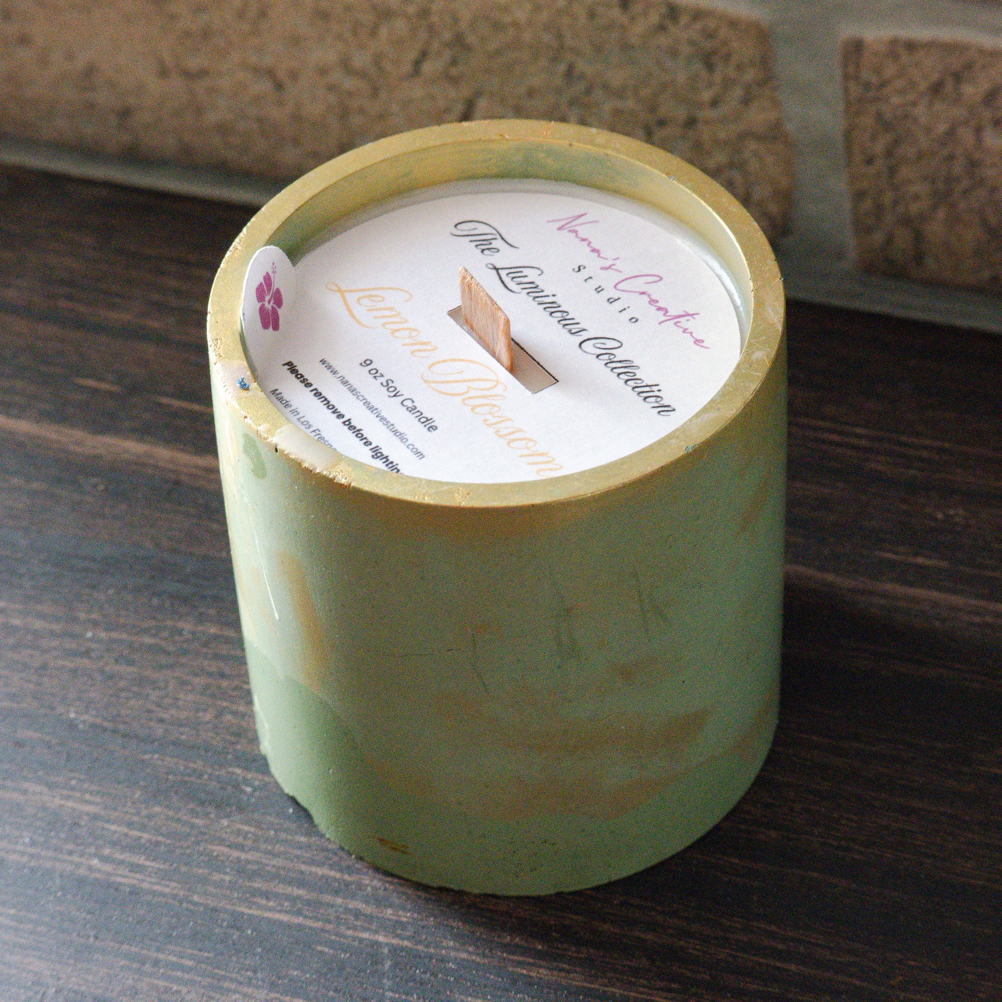 Lemon Blossom Cement Candle