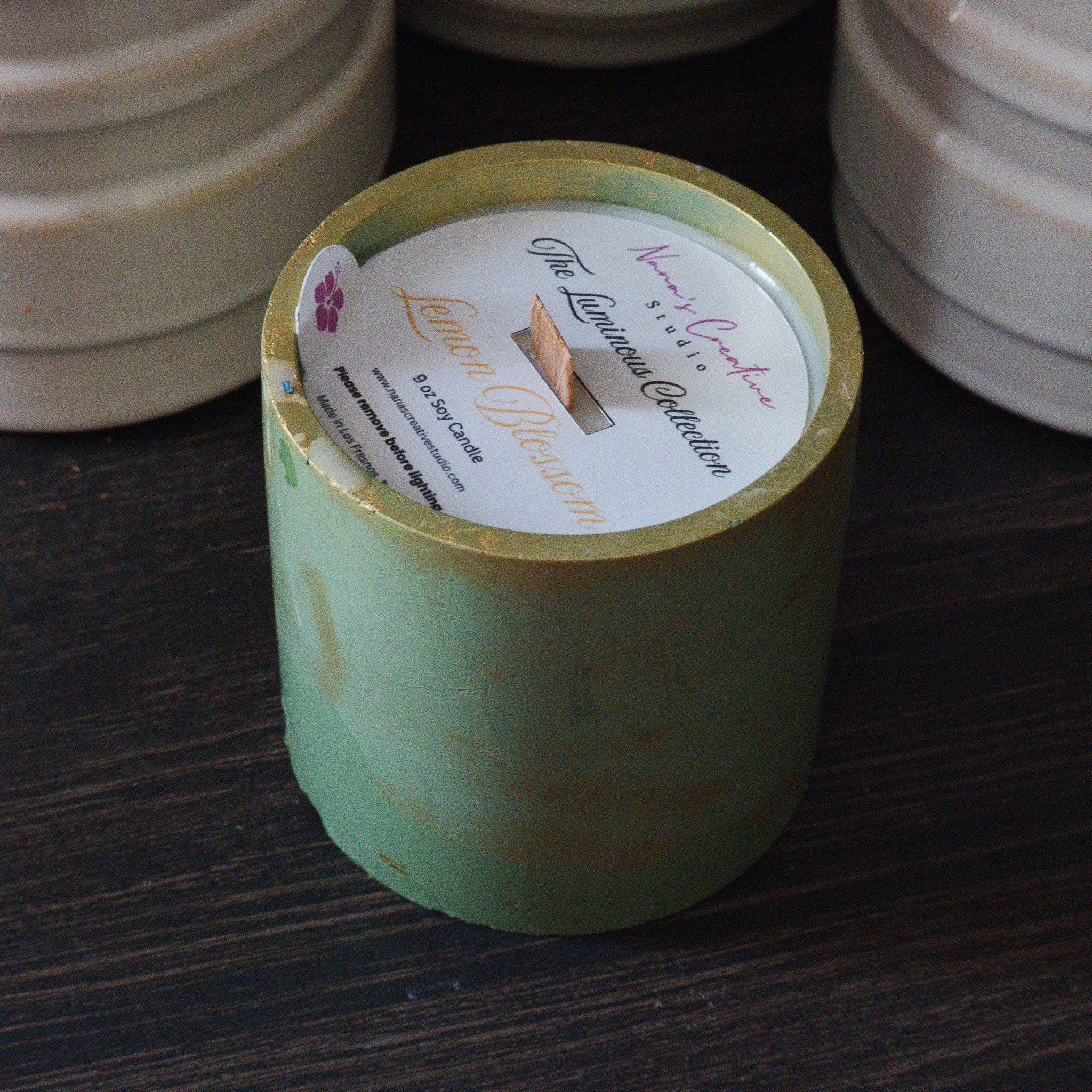 Lemon Blossom Cement Candle