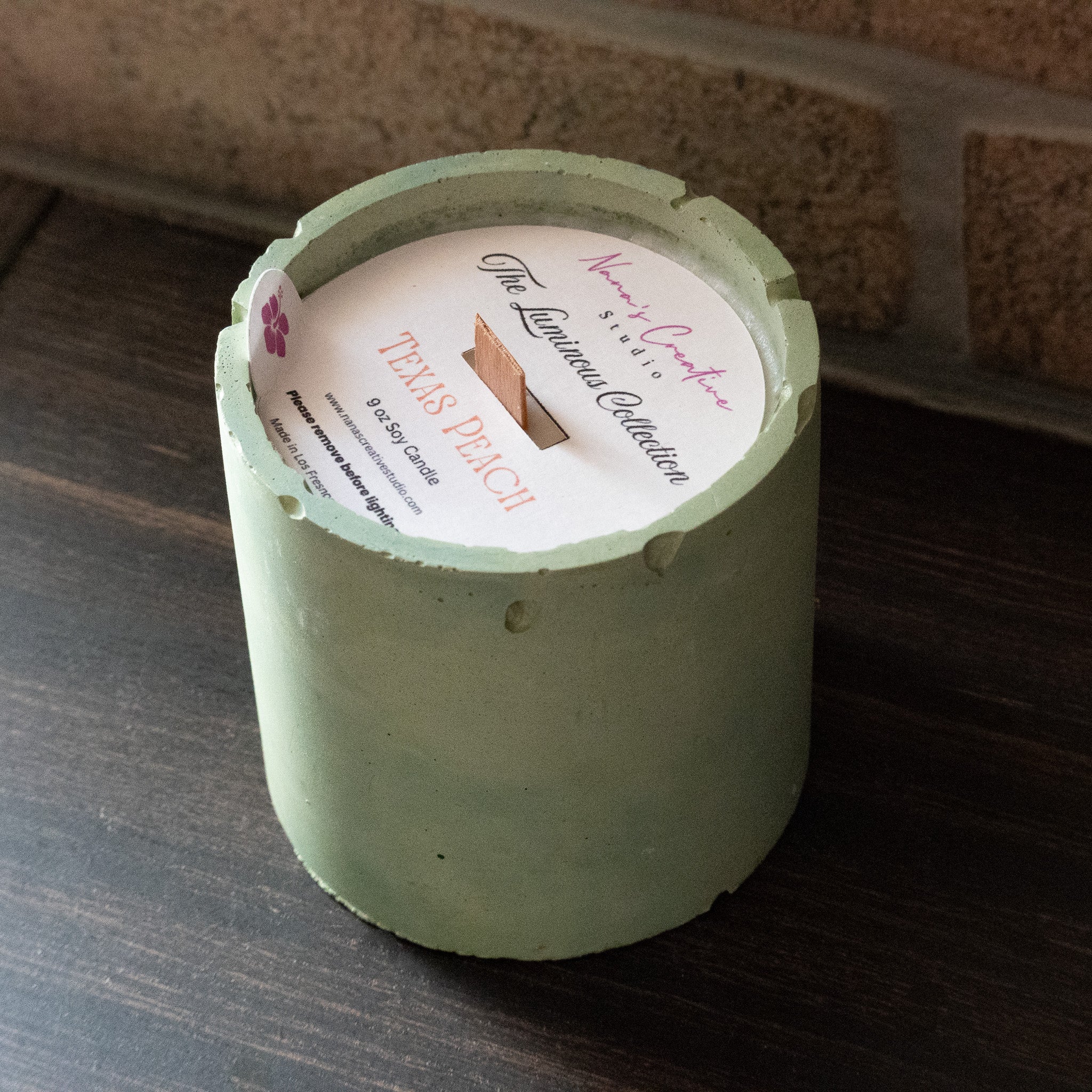 Texas Peach Cement Candle
