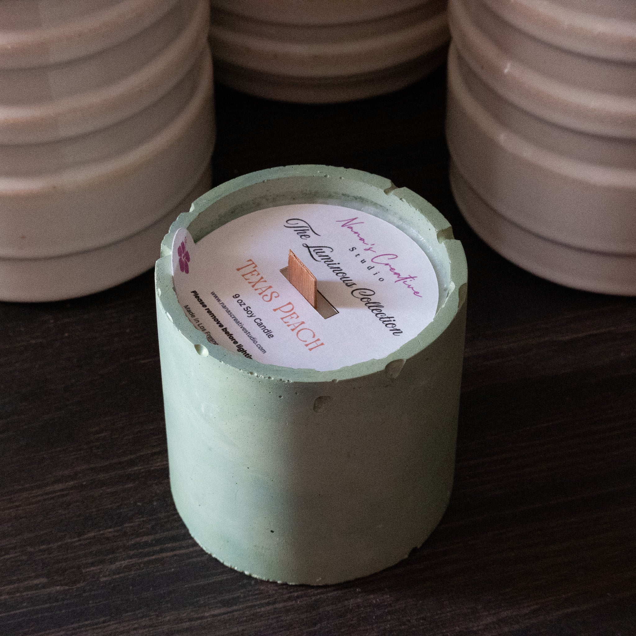 Texas Peach Cement Candle