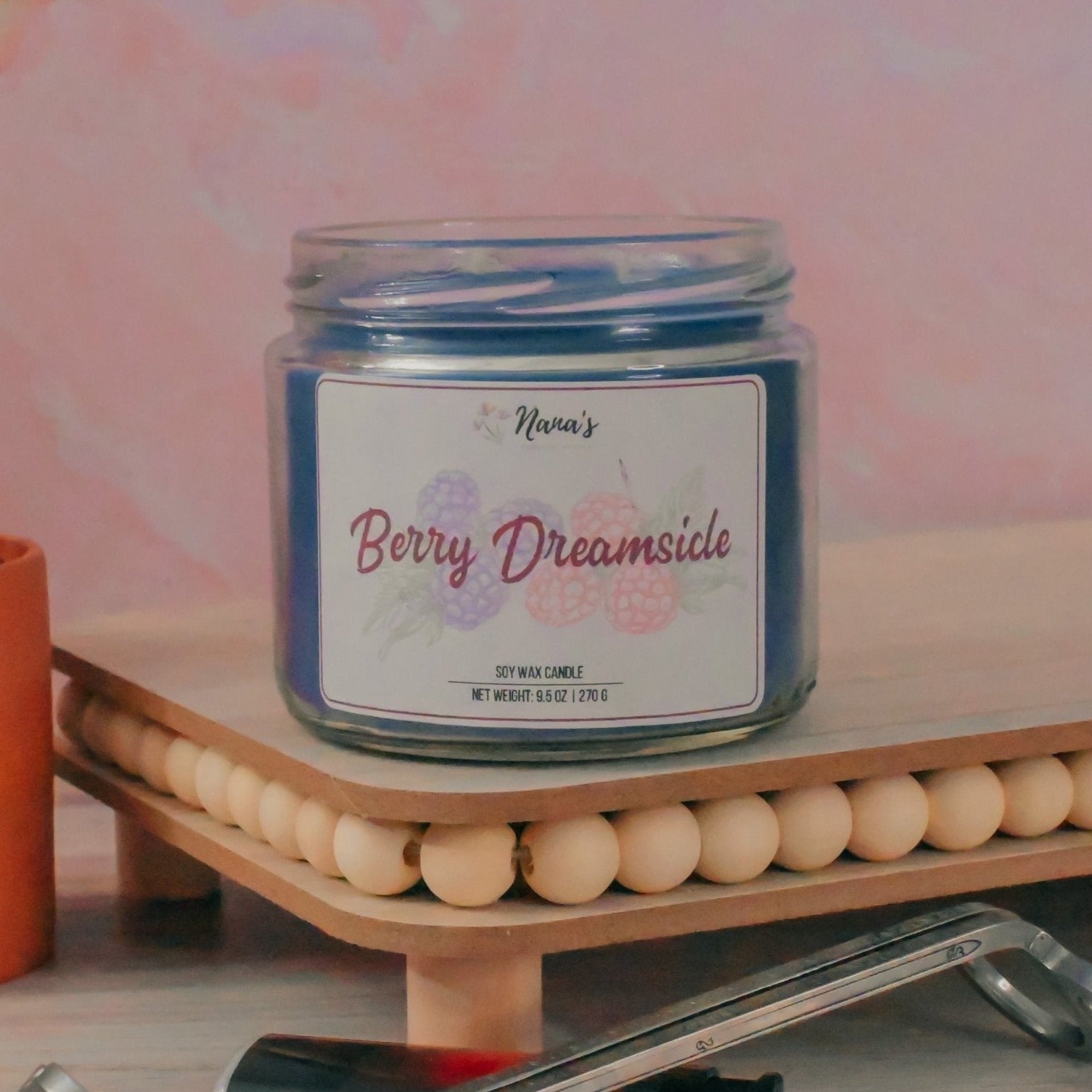 Berry Dreamsicle Soy Wax Candle - Nana's Creative Studio