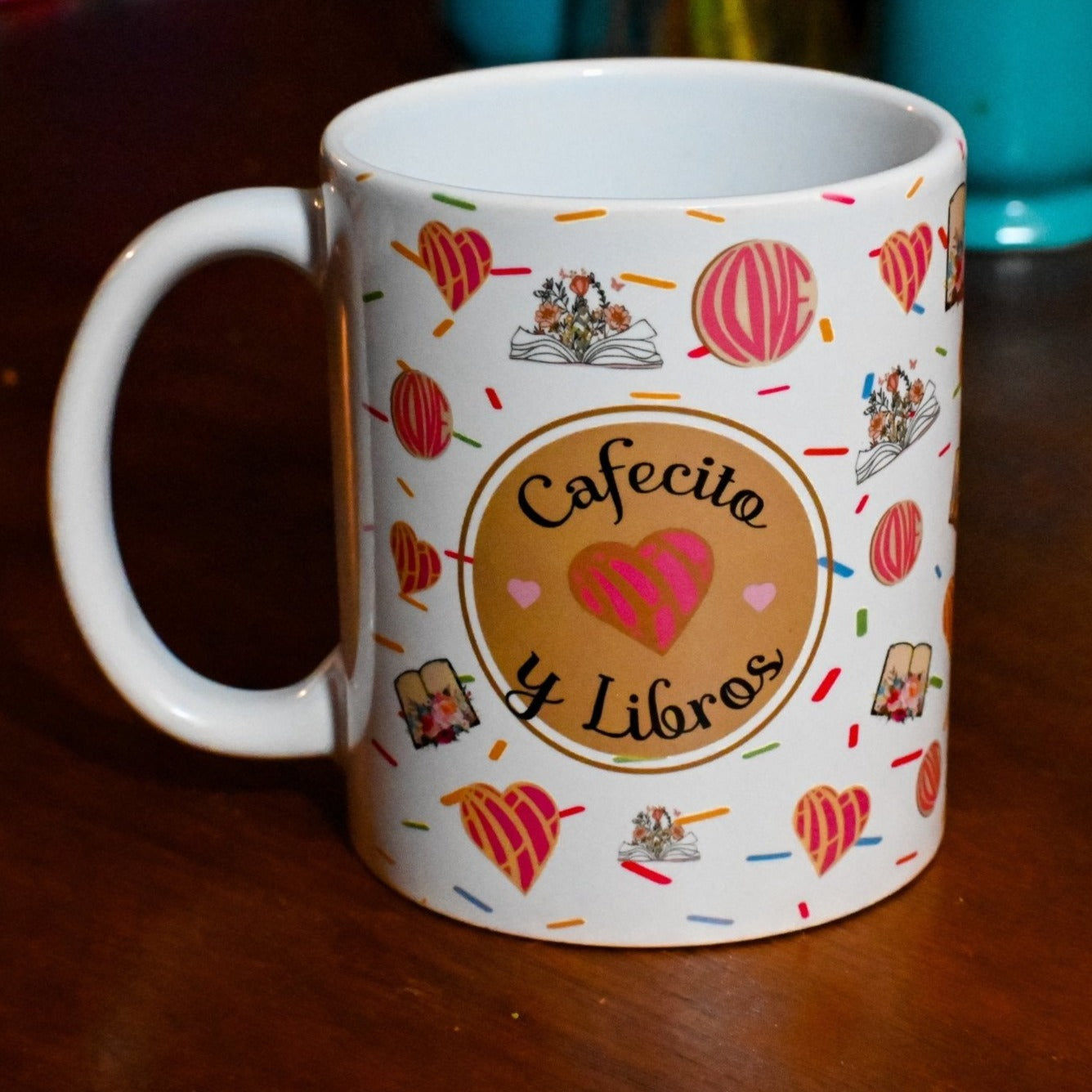 Cafécito y Libros 12 oz Mug - Nana's Creative Studio