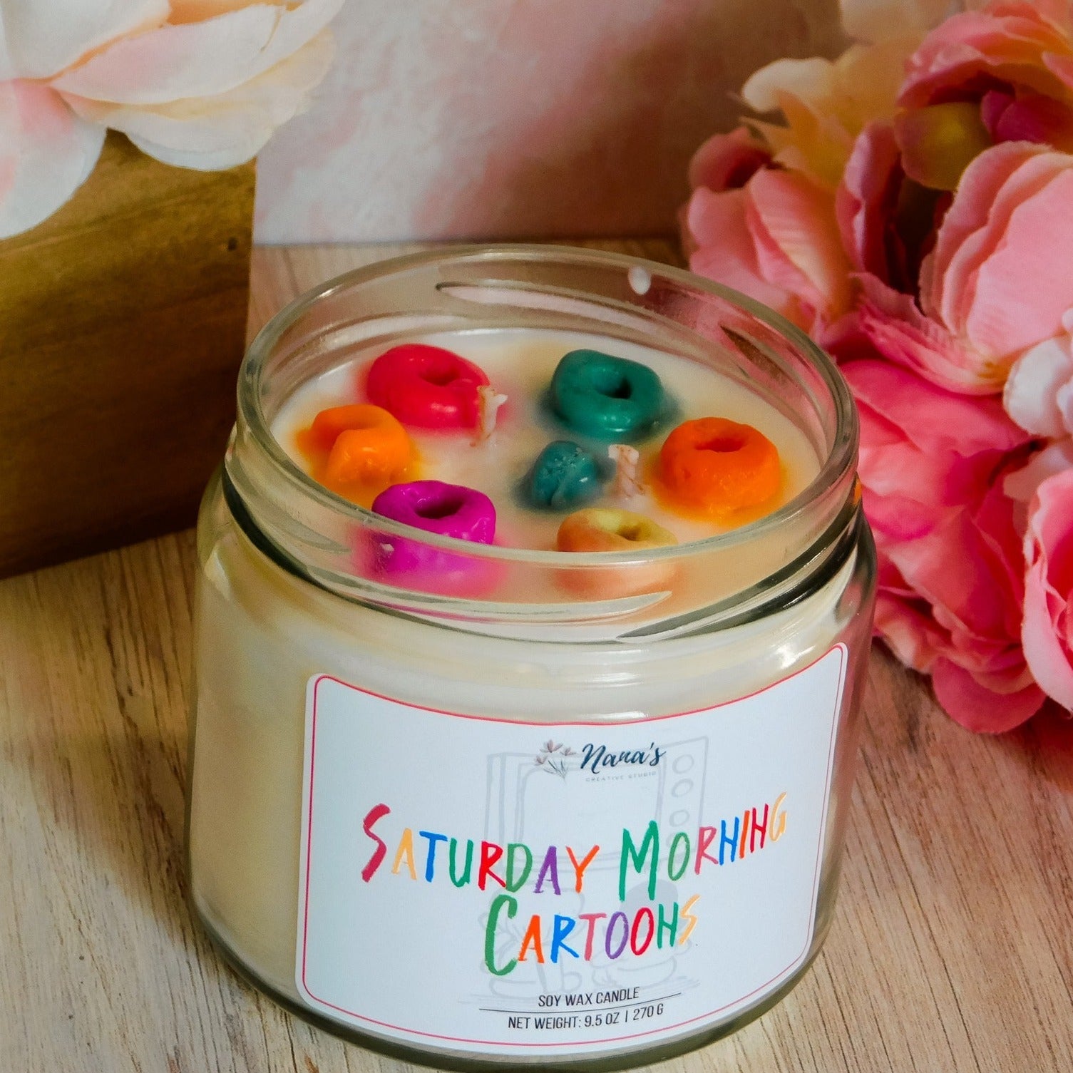 Saturday Morning Cartoons Candle - Nana's Creative Studio