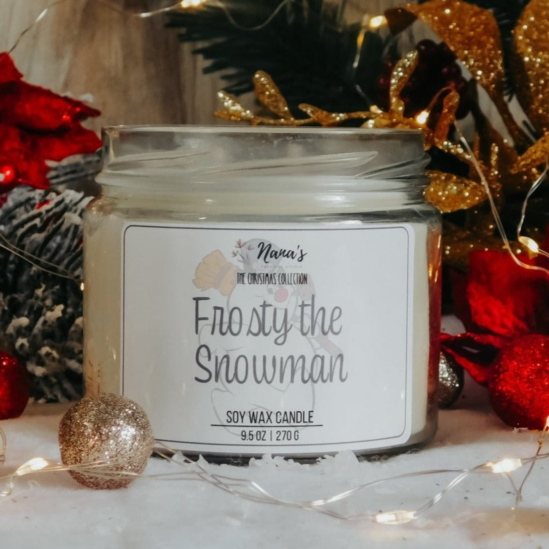 Snowman Kisses Soy Wax Candle - Nana's Creative Studio