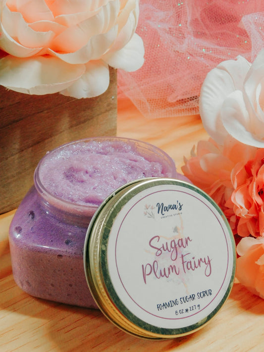 Sugar Plum Fairy Foaming Sugar Scrub - Nana's Creative Studio