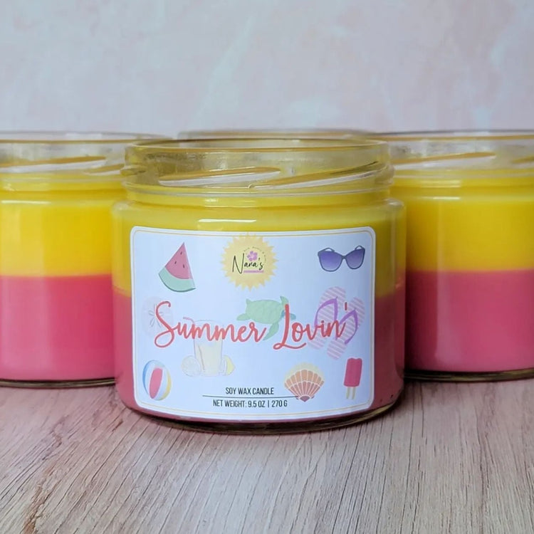 Summer Lovin' Soy Wax Candle - Nana's Creative Studio